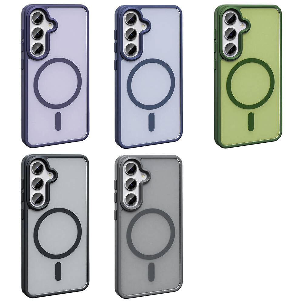 Galaxy S23 FE Kılıf Magsafe Şarj Özellikli Mat Arka Yüzey Zore Sio Kapak Siyah