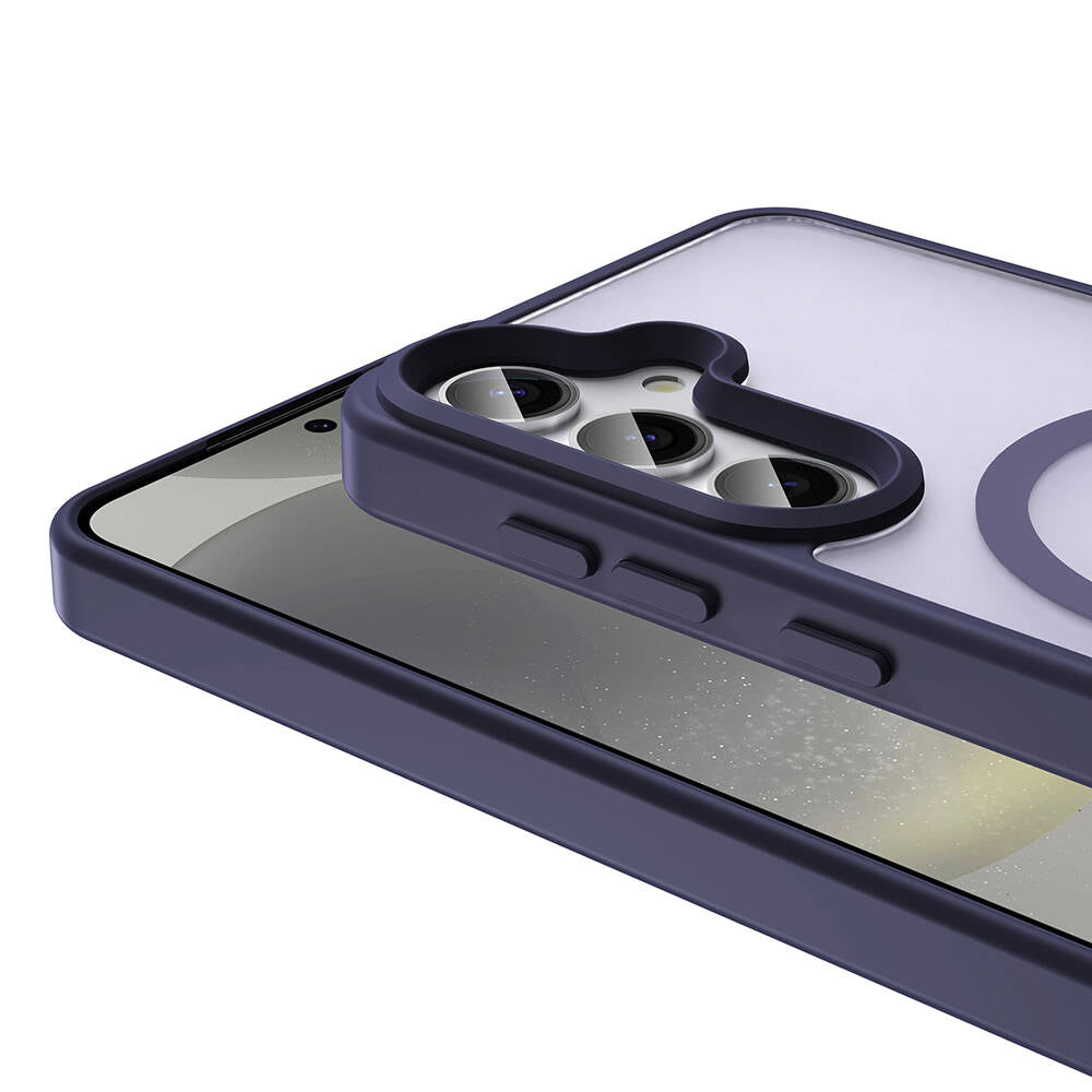 Galaxy S23 FE Kılıf Magsafe Şarj Özellikli Mat Arka Yüzey Zore Sio Kapak Koyu Mor