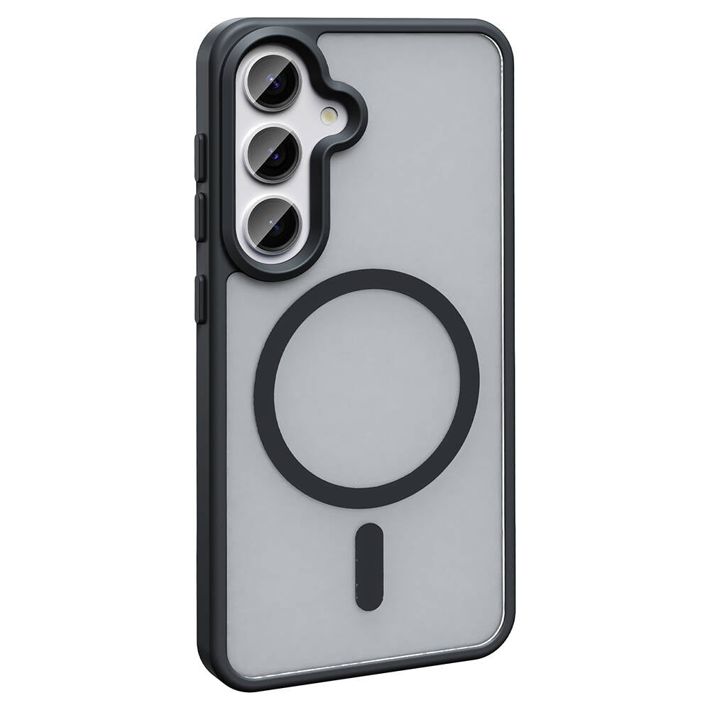 Galaxy S23 FE Kılıf Magsafe Şarj Özellikli Mat Arka Yüzey Zore Sio Kapak Koyu Mor