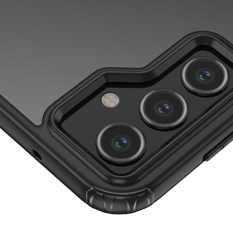Galaxy S23 FE Kılıf Sert PC Arka Yüzey Wireless Şarj Özellikli Zore Flet Magsafe Kapak Siyah