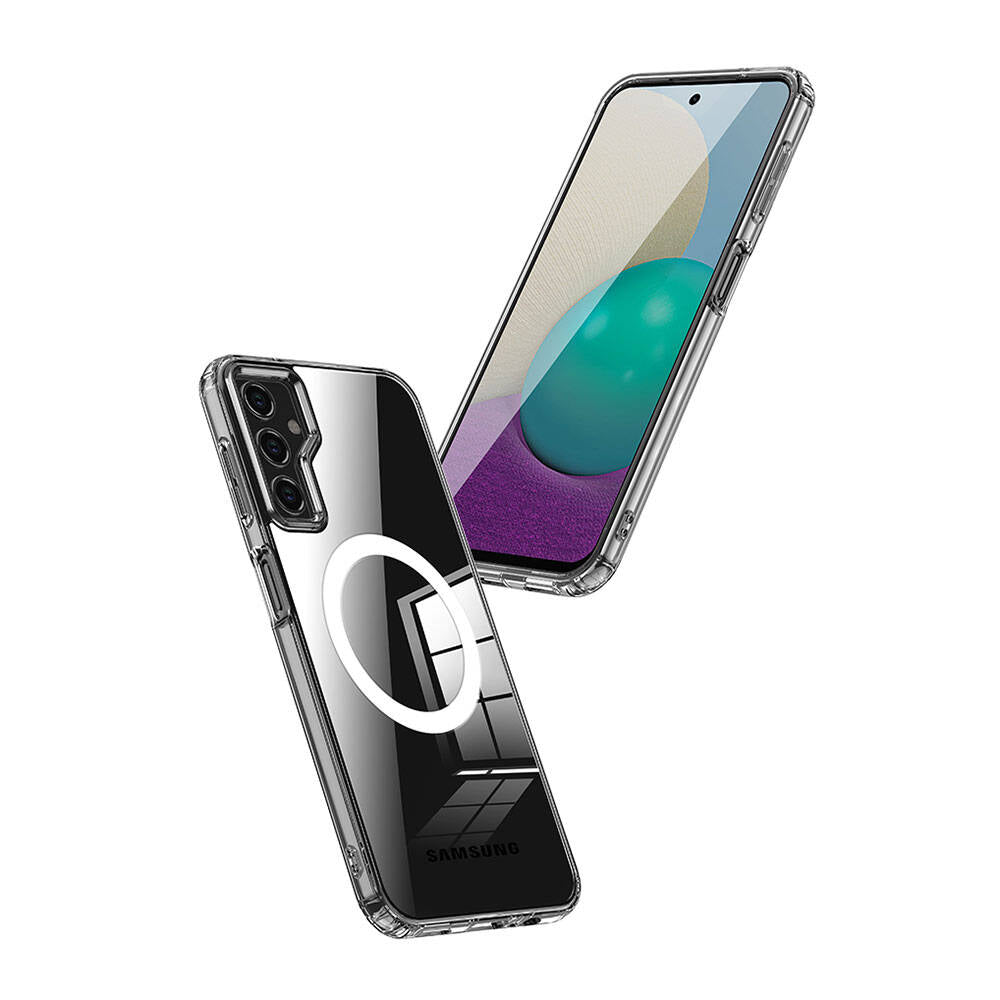 Galaxy S23 FE Kılıf Sert PC Arka Yüzey Wireless Şarj Özellikli Zore Flet Magsafe Kapak Siyah