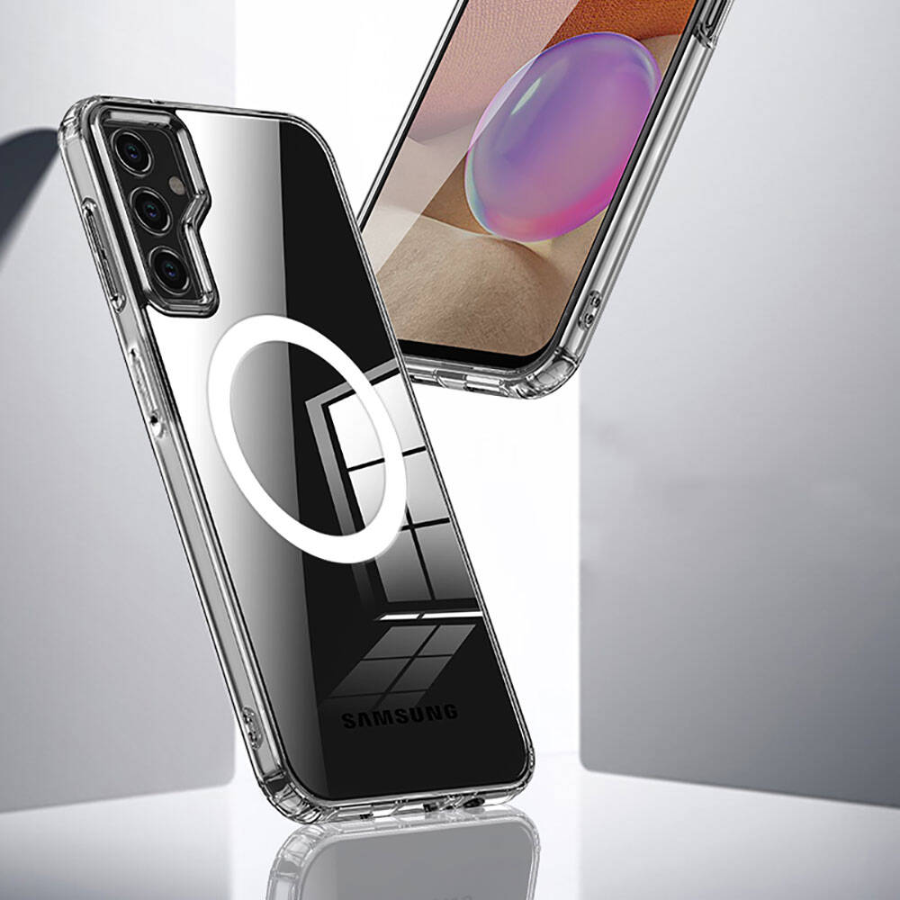 Galaxy S23 FE Kılıf Sert PC Arka Yüzey Wireless Şarj Özellikli Zore Flet Magsafe Kapak Siyah