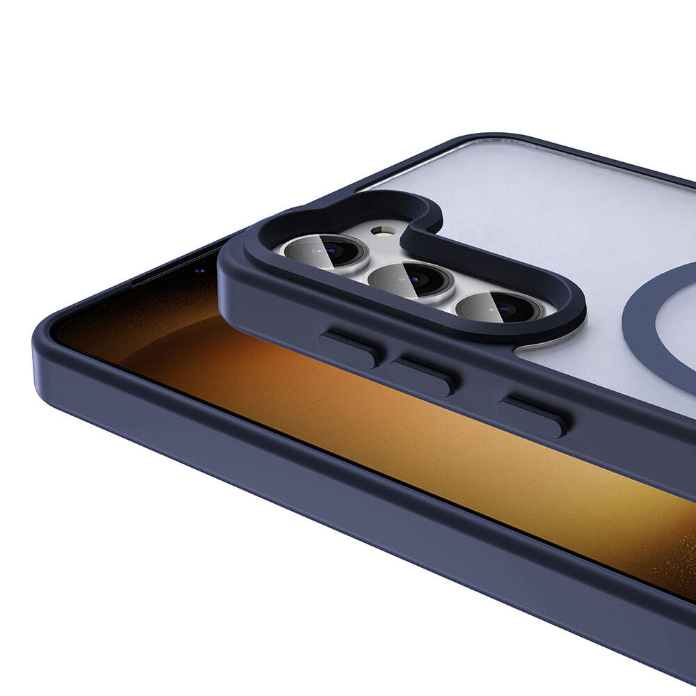 Galaxy S23 Kılıf Magsafe Şarj Özellikli Mat Arka Yüzey Zore Sio Kapak Lacivert