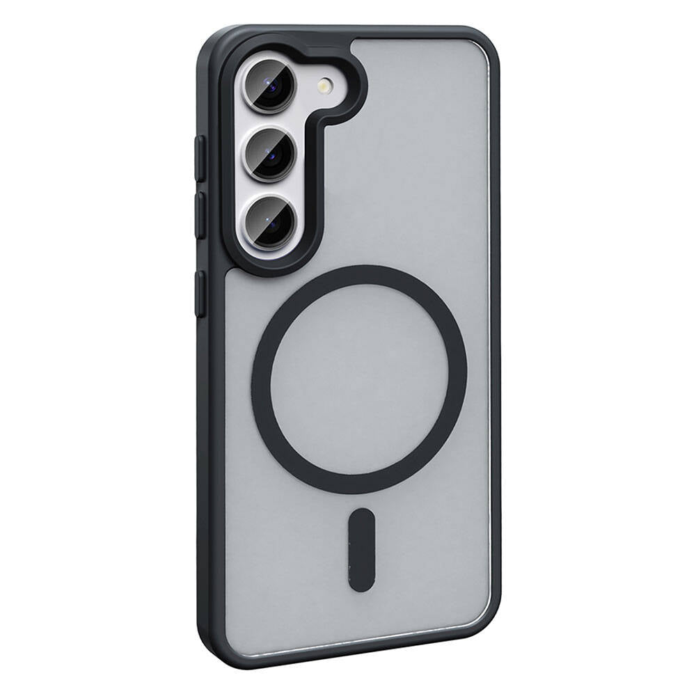 Galaxy S23 Kılıf Magsafe Şarj Özellikli Mat Arka Yüzey Zore Sio Kapak Koyu Yeşil