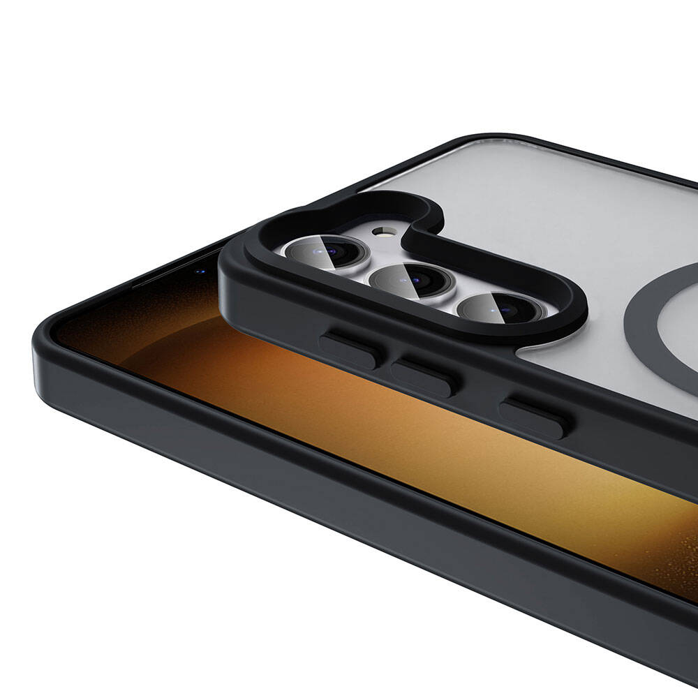 Galaxy S23 Kılıf Magsafe Şarj Özellikli Mat Arka Yüzey Zore Sio Kapak Gri