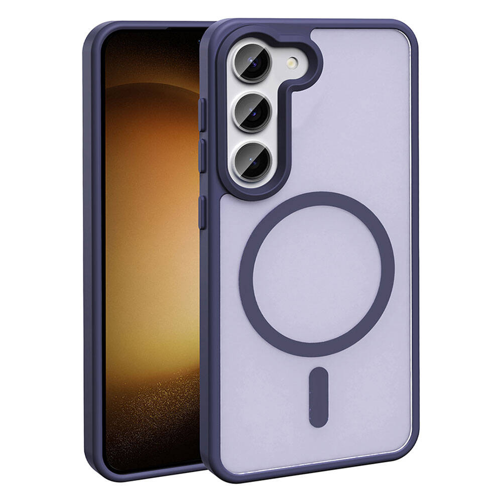 Galaxy S23 Kılıf Magsafe Şarj Özellikli Mat Arka Yüzey Zore Sio Kapak Koyu Yeşil