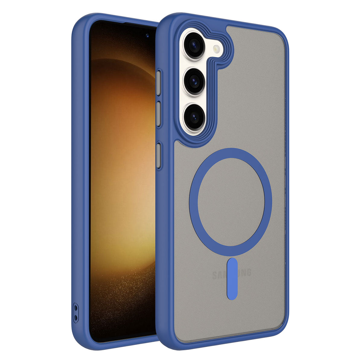 Galaxy S23 Plus Kılıf Mat Arka Yüzey Wireless Şarj Özellikli Zore Flet Magsafe Kapak Siyah