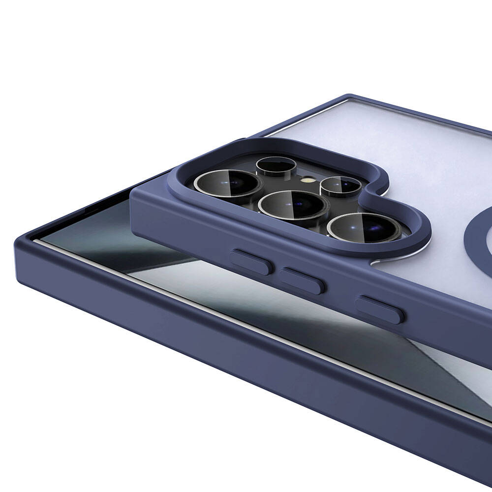 Galaxy S23 Ultra Kılıf Magsafe Şarj Özellikli Mat Arka Yüzey Zore Sio Kapak Lacivert