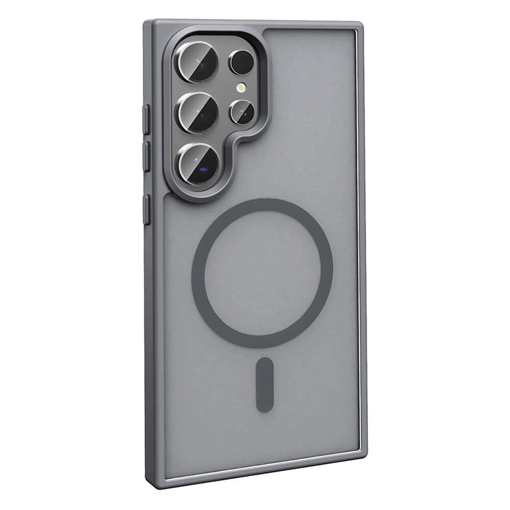 Galaxy S23 Ultra Kılıf Magsafe Şarj Özellikli Mat Arka Yüzey Zore Sio Kapak Siyah