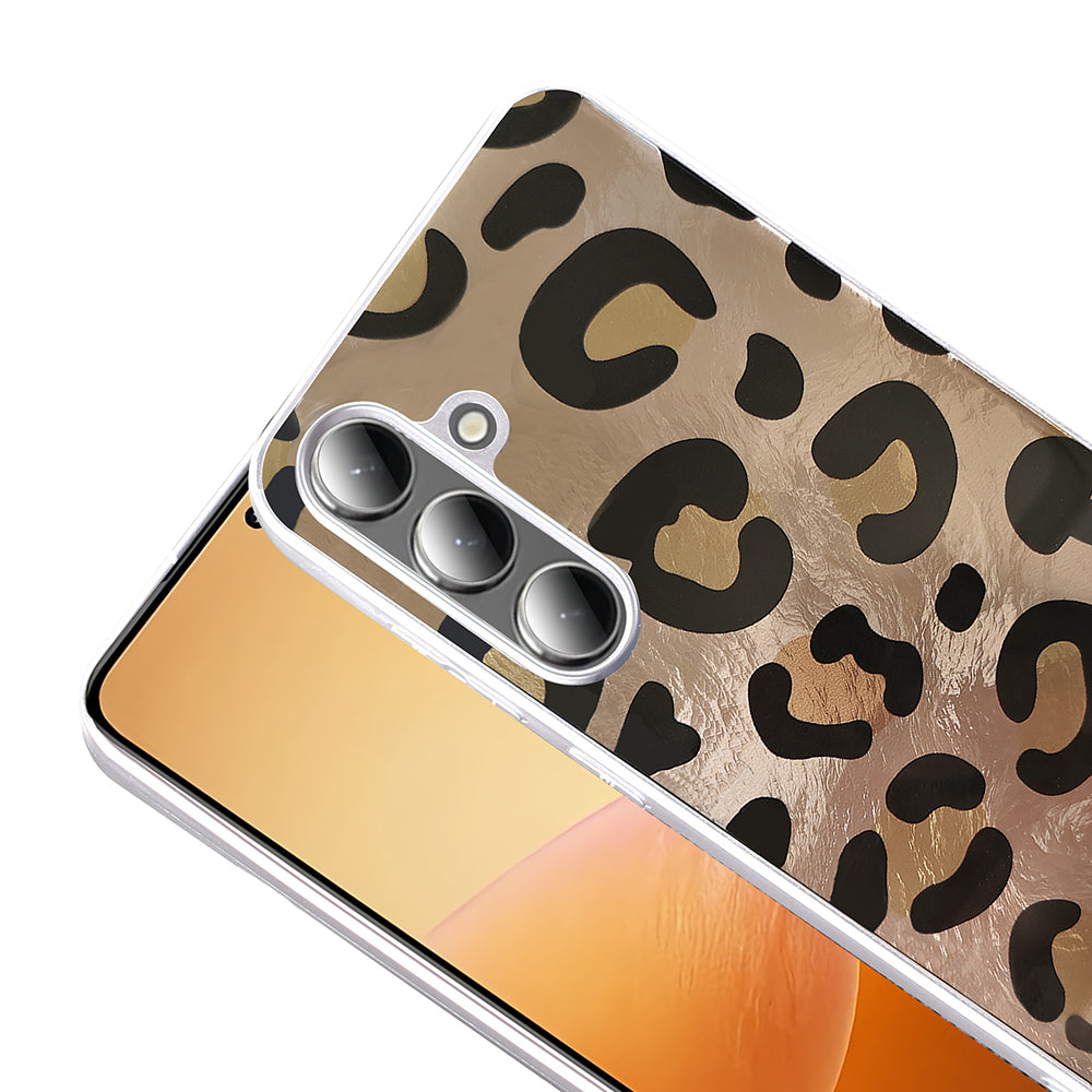 Galaxy S24 Kılıf Desenli Zore Mep Kapak Gri Leopar