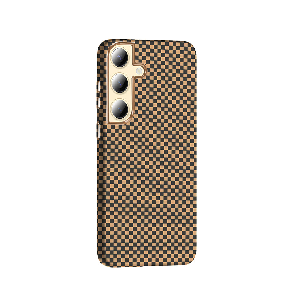 Galaxy S24 Kılıf M-safe Şarj Özellikli Karbon Fiber Görünümlü Zore Gros Kapak Siyah-Lacivert