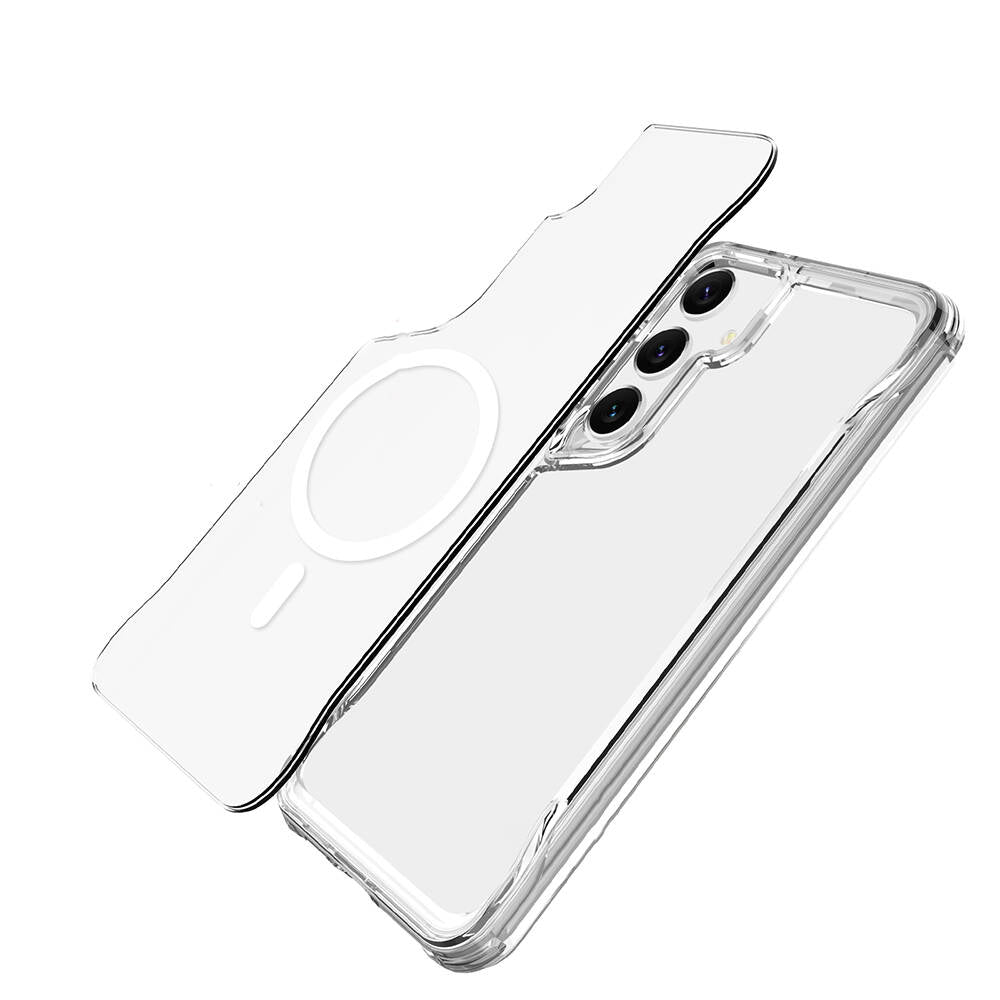 Galaxy S24 Kılıf Zore Magsafe Şarj Özellikli T-Max Magsafe Kapak Renksiz