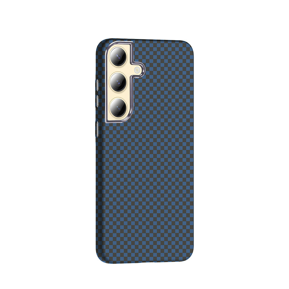 Galaxy S24 Plus Kılıf M-safe Şarj Özellikli Karbon Fiber Görünümlü Zore Gros Kapak Gri-Siyah