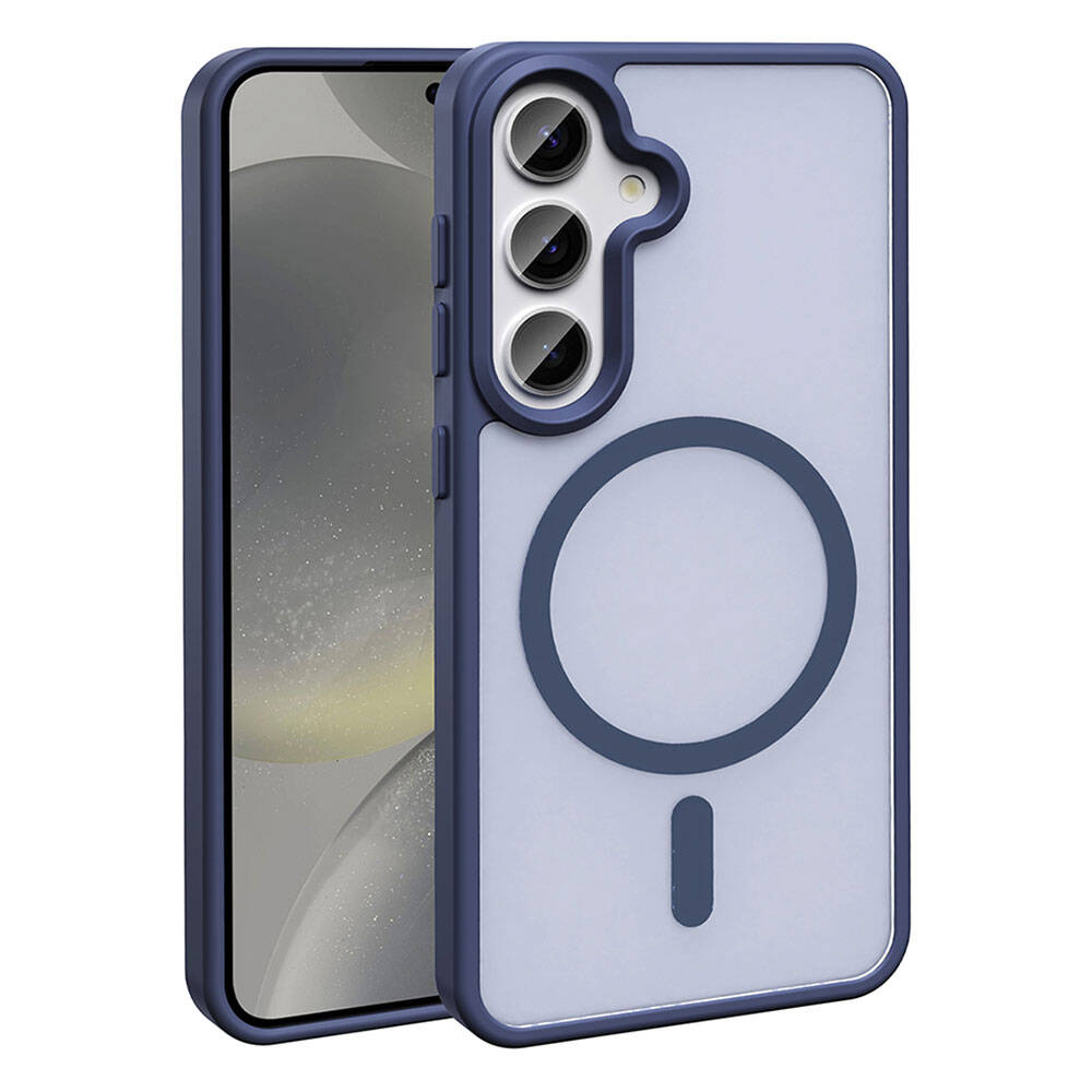 Galaxy S24 Plus Kılıf Magsafe Şarj Özellikli Mat Arka Yüzey Zore Sio Kapak Koyu Yeşil