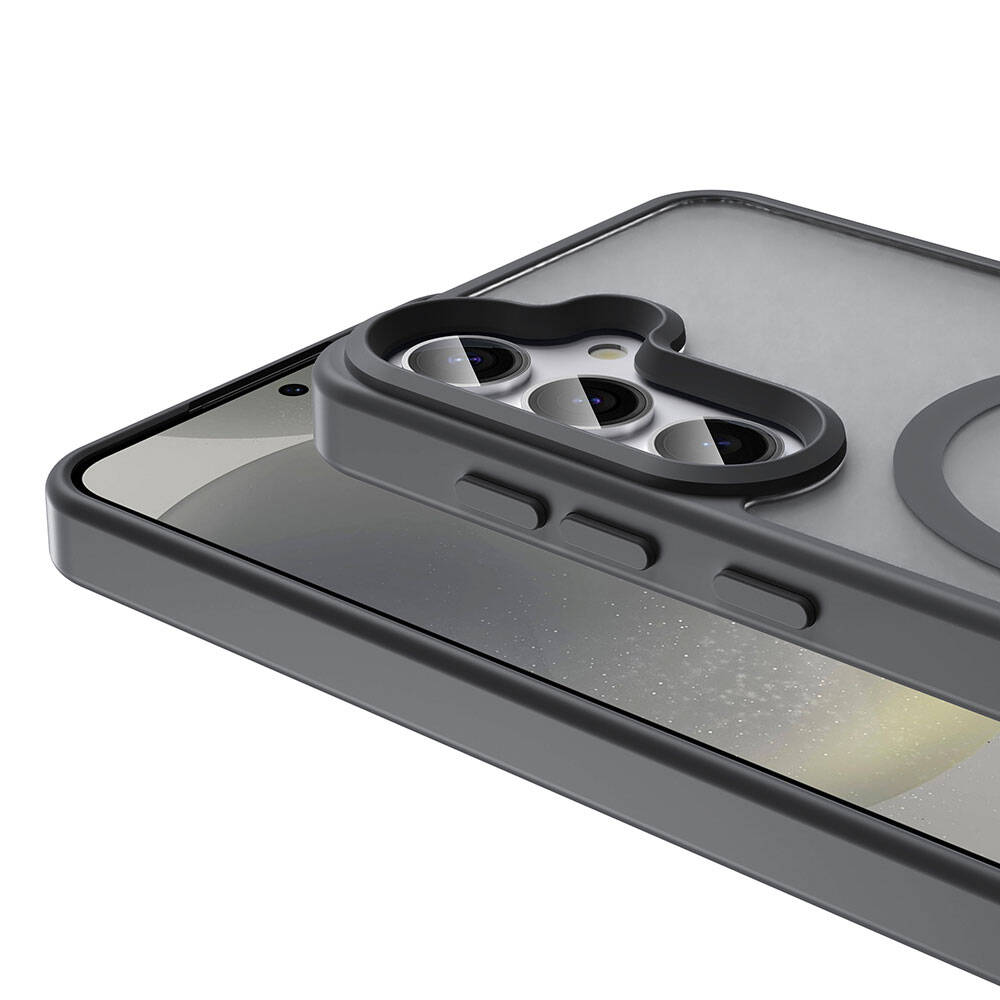 Galaxy S24 Plus Kılıf Magsafe Şarj Özellikli Mat Arka Yüzey Zore Sio Kapak Gri