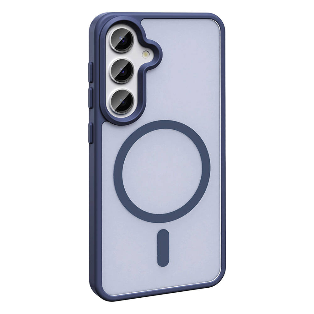 Galaxy S24 Plus Kılıf Magsafe Şarj Özellikli Mat Arka Yüzey Zore Sio Kapak Gri