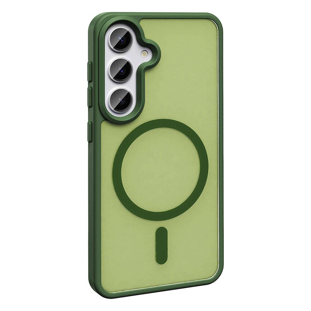 Galaxy S24 Plus Kılıf Magsafe Şarj Özellikli Mat Arka Yüzey Zore Sio Kapak Siyah