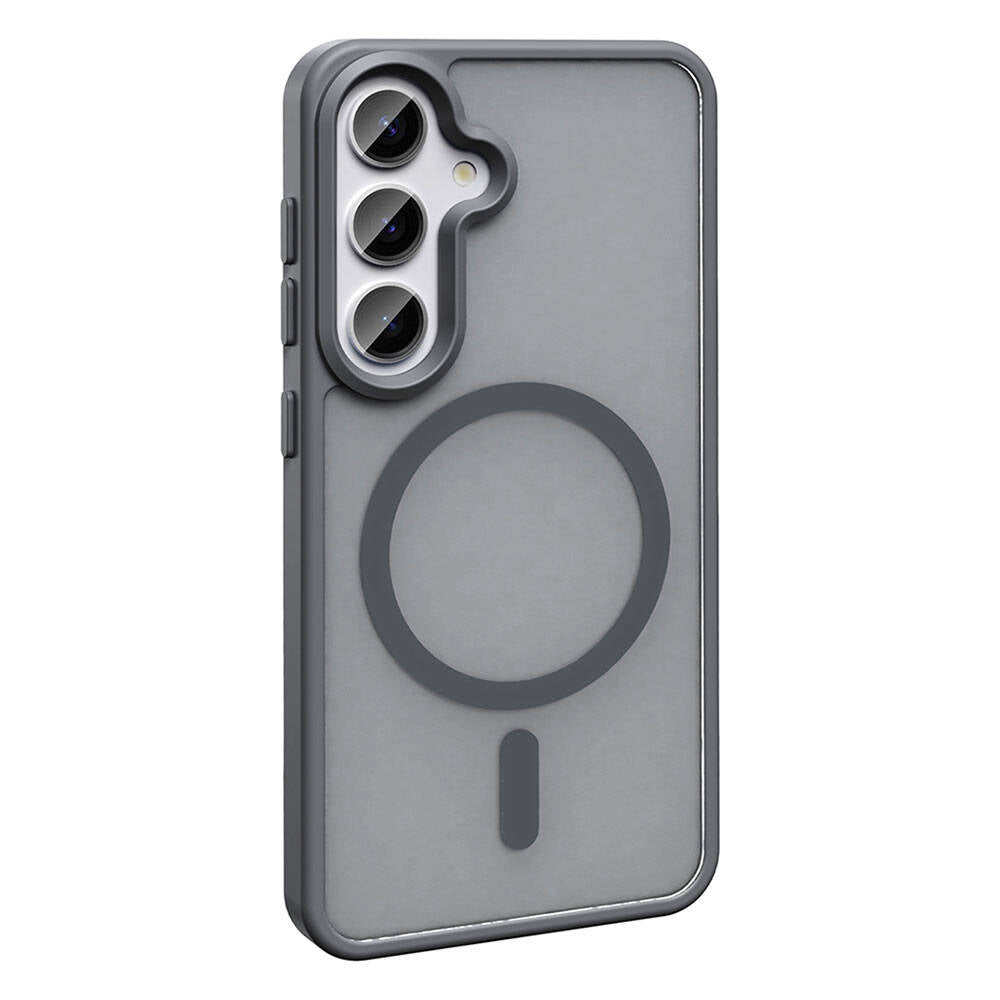 Galaxy S24 Plus Kılıf Magsafe Şarj Özellikli Mat Arka Yüzey Zore Sio Kapak Koyu Yeşil