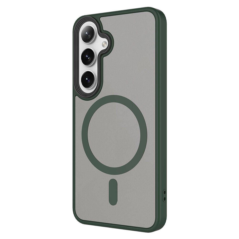 Galaxy S24 Plus Kılıf Sert PC Arka Yüzey Wireless Şarj Özellikli Zore Flet Magsafe Kapak Lila