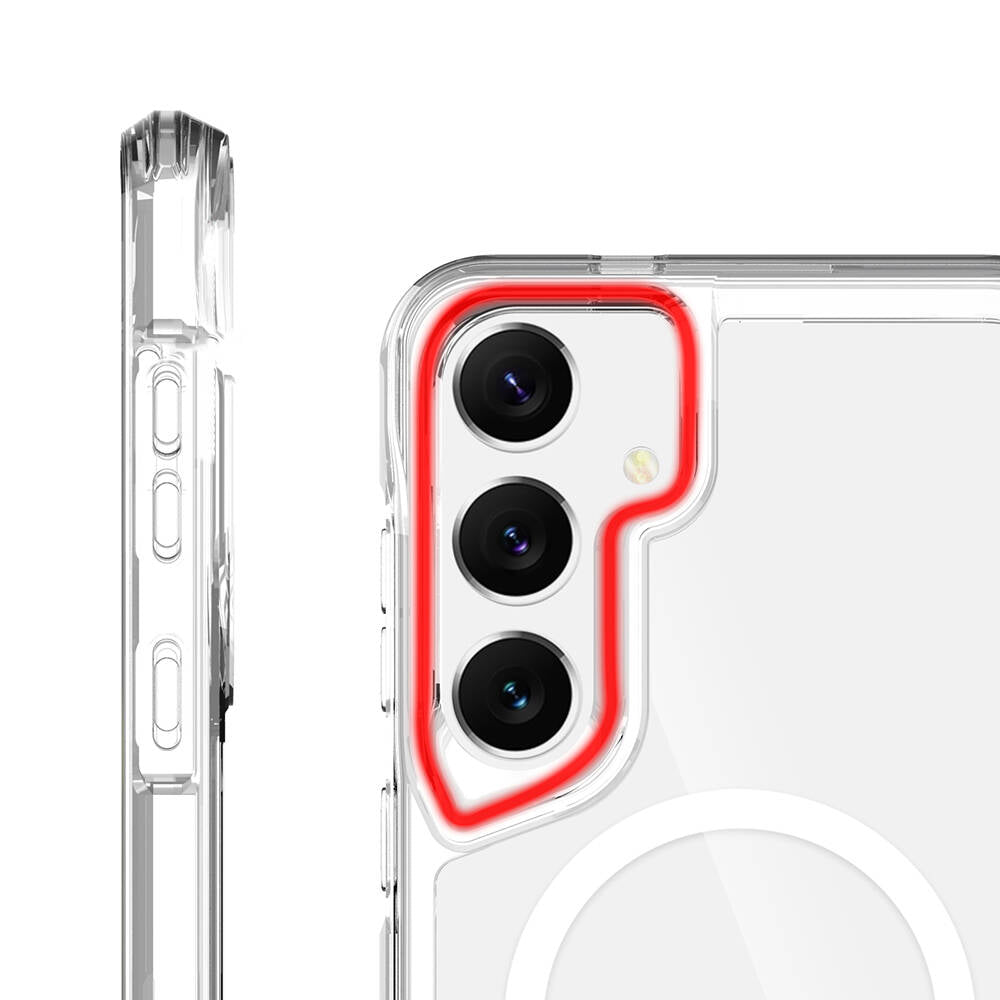 Galaxy S24 Plus Kılıf Zore Magsafe Şarj Özellikli T-Max Magsafe Kapak Renksiz