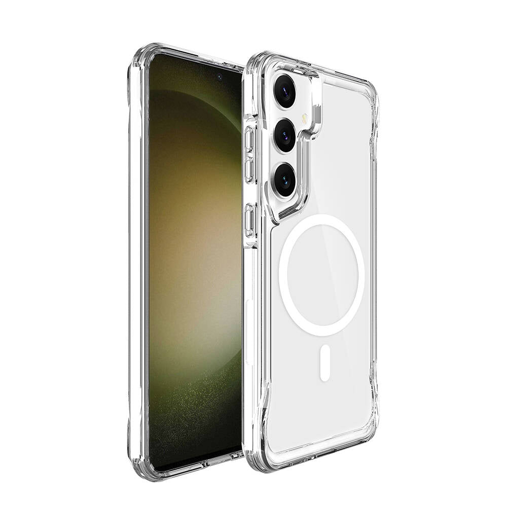 Galaxy S24 Plus Kılıf Zore Magsafe Şarj Özellikli T-Max Magsafe Kapak Renksiz