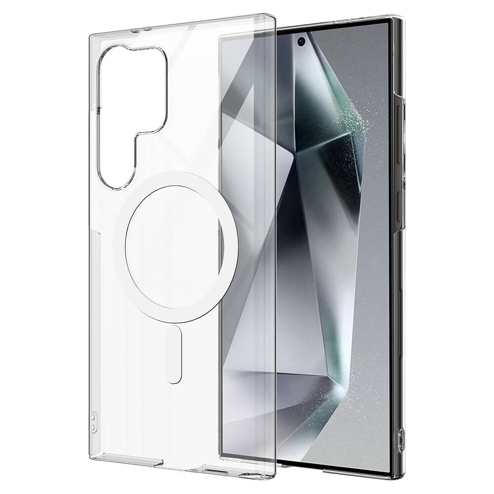 Galaxy S24 Ultra Kılıf Kamera Korumalı Magsafe Sert PC Zore Porto Kapak Renksiz