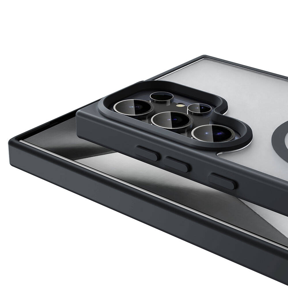 Galaxy S24 Ultra Kılıf Magsafe Şarj Özellikli Mat Arka Yüzey Zore Sio Kapak Siyah