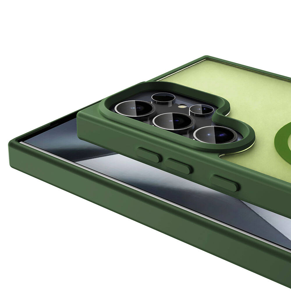 Galaxy S24 Ultra Kılıf Magsafe Şarj Özellikli Mat Arka Yüzey Zore Sio Kapak Gri