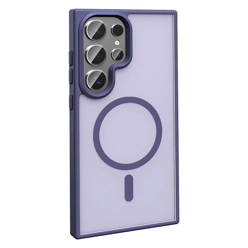 Galaxy S24 Ultra Kılıf Magsafe Şarj Özellikli Mat Arka Yüzey Zore Sio Kapak Siyah