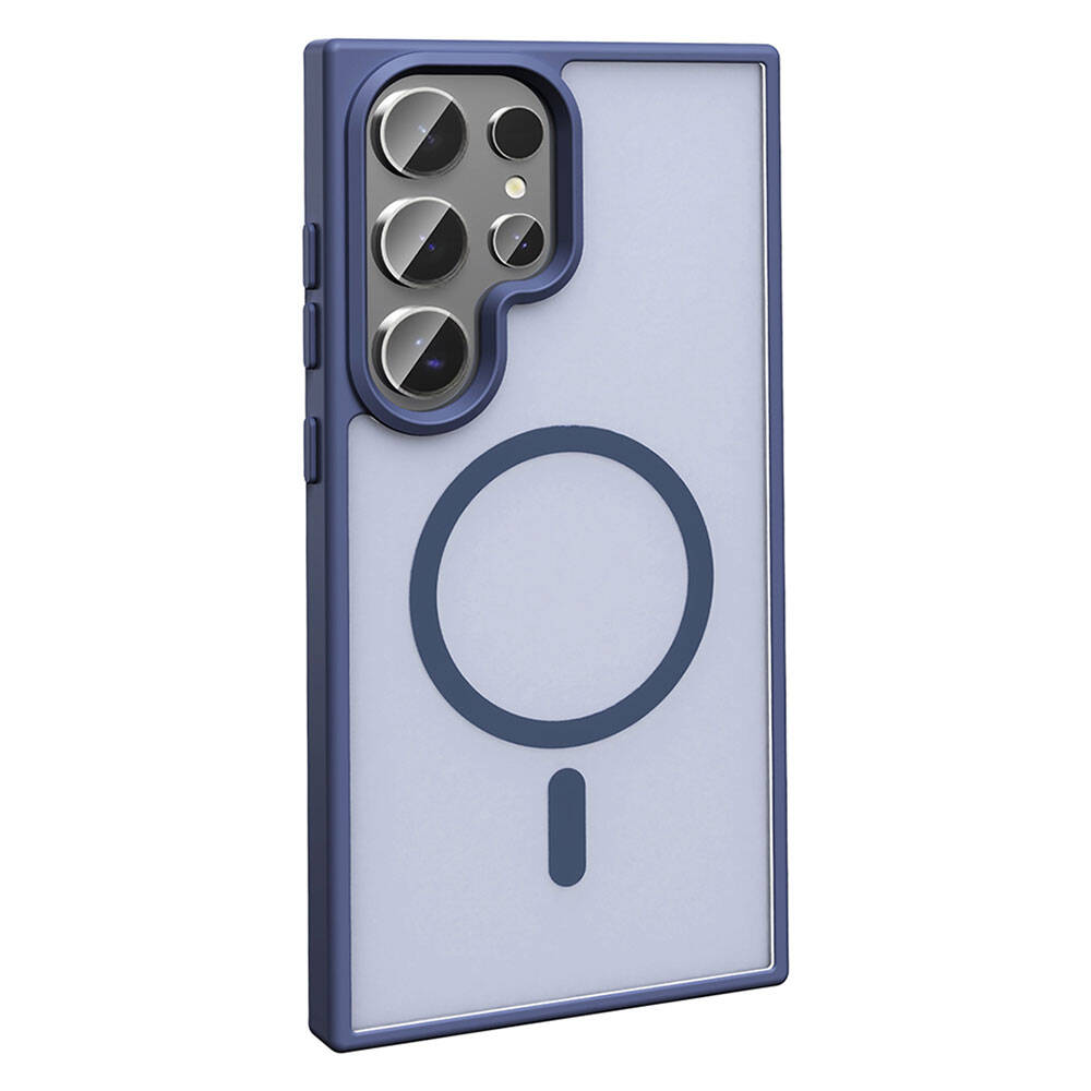 Galaxy S24 Ultra Kılıf Magsafe Şarj Özellikli Mat Arka Yüzey Zore Sio Kapak Koyu Yeşil