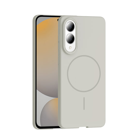 Galaxy S25 Edge Kılıf M-safe Şarj Özellikli Zore Ruby Sert Kapak Gri