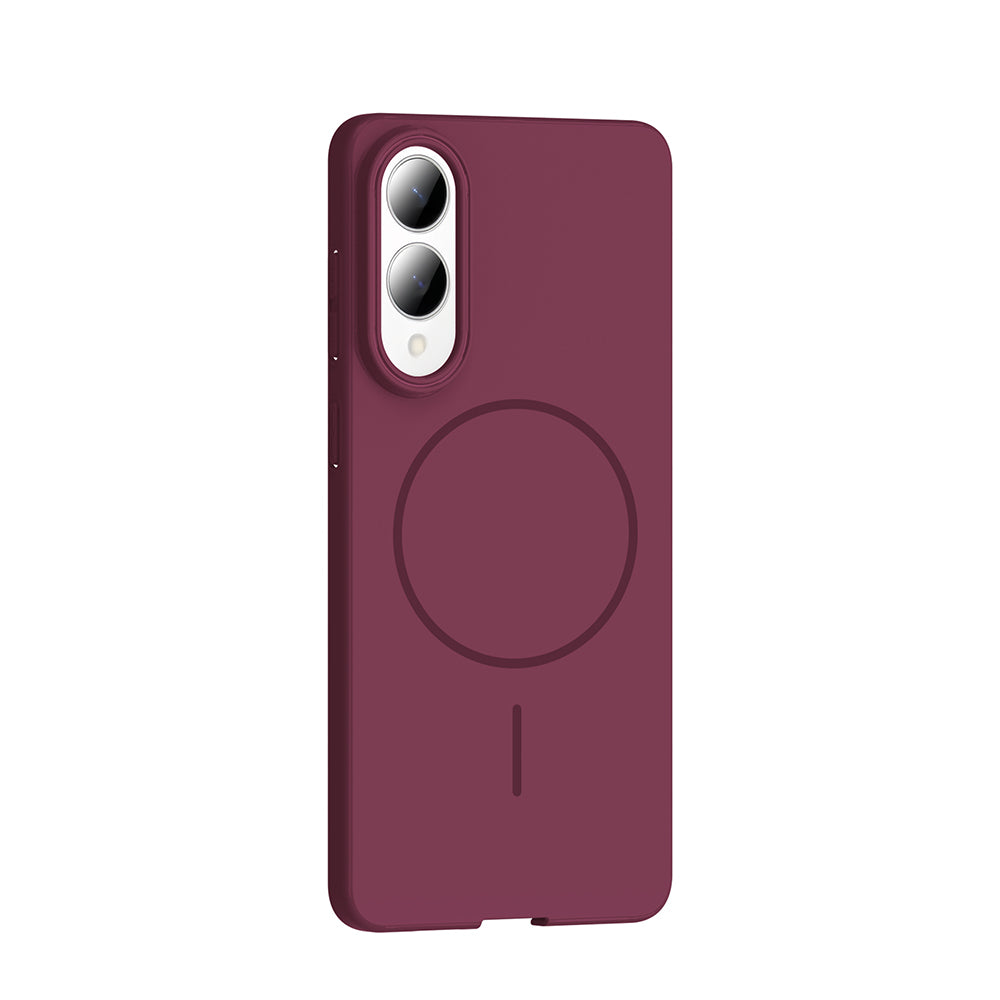 Galaxy S25 Edge Kılıf M-safe Şarj Özellikli Zore Ruby Sert Kapak Siyah