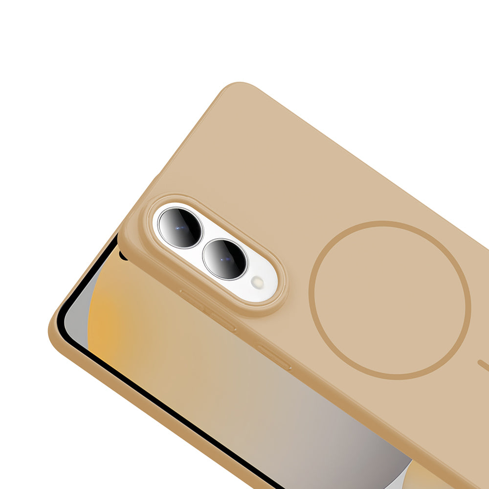 Galaxy S25 Edge Kılıf M-safe Şarj Özellikli Zore Ruby Sert Kapak Gri