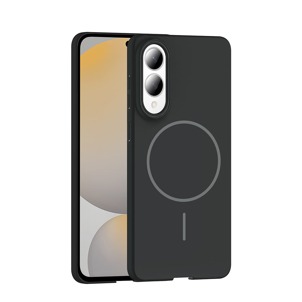 Galaxy S25 Edge Kılıf M-safe Şarj Özellikli Zore Ruby Sert Kapak Siyah