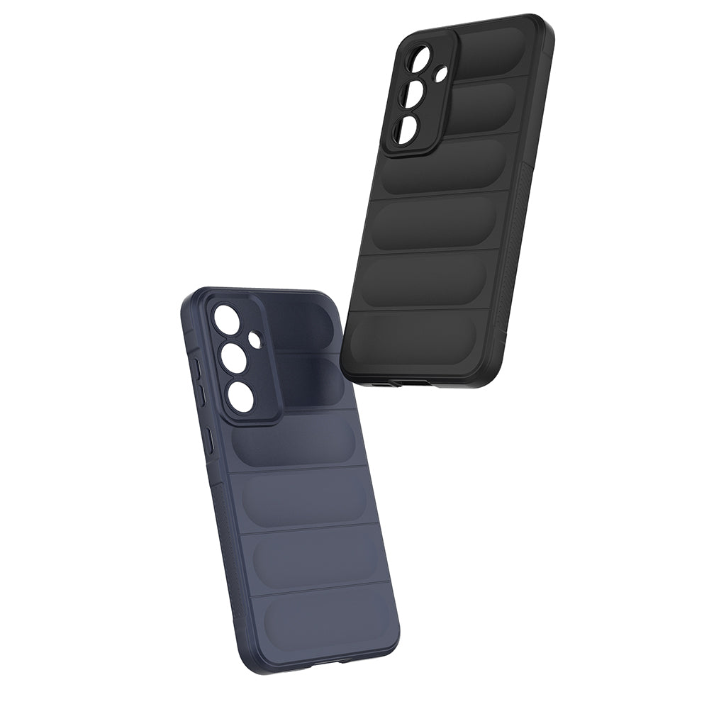 Galaxy S25 FE Kılıf Esnek TPU Oyuklu Arka Yüzey Tasarımlı Zore Etnik Silikon Kapak Lacivert