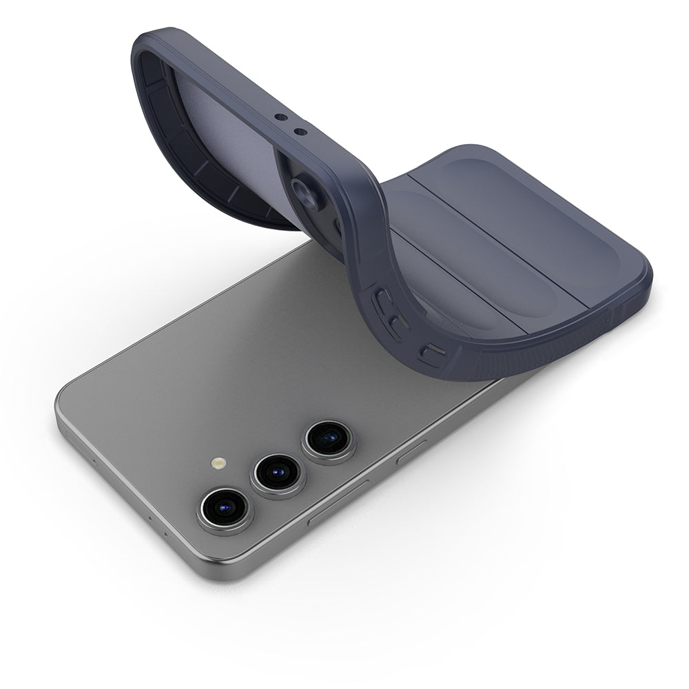 Galaxy S25 FE Kılıf Esnek TPU Oyuklu Arka Yüzey Tasarımlı Zore Etnik Silikon Kapak Koyu Yeşil