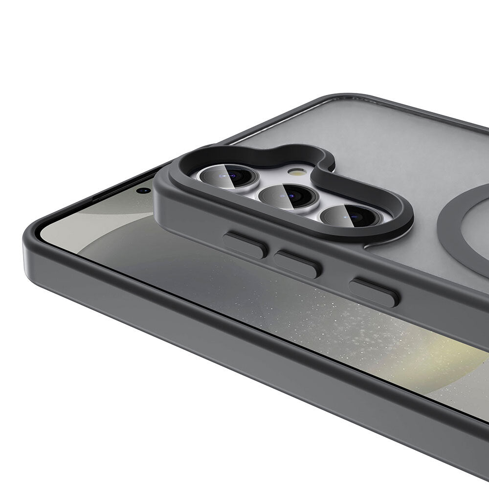 Galaxy S25 FE Kılıf M-safe Şarj Özellikli Mat Arka Yüzey Zore Sio Kapak Gri