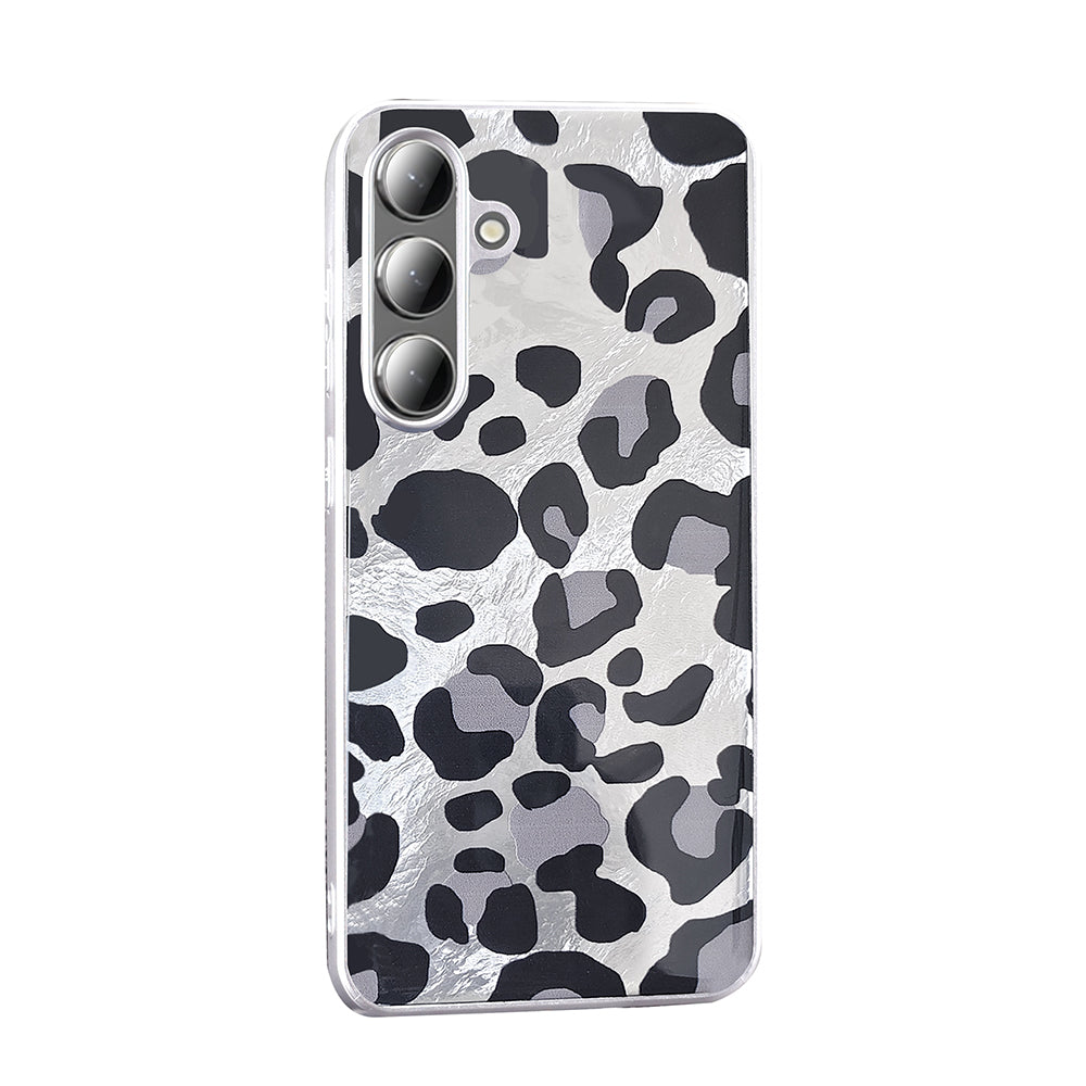 Galaxy S25 Kılıf Desenli Zore Mep Kapak Gri Leopar