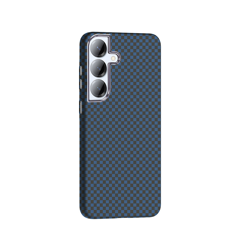Galaxy S25 Plus Kılıf M-safe Şarj Özellikli Karbon Fiber Görünümlü Zore Gros Kapak Gri-Siyah