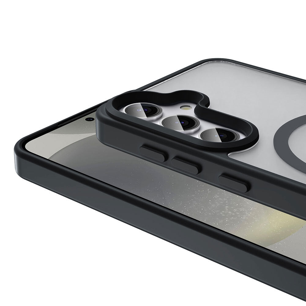 Galaxy S25 Plus Kılıf M-safe Şarj Özellikli Mat Arka Yüzey Zore Sio Kapak Kahverengi