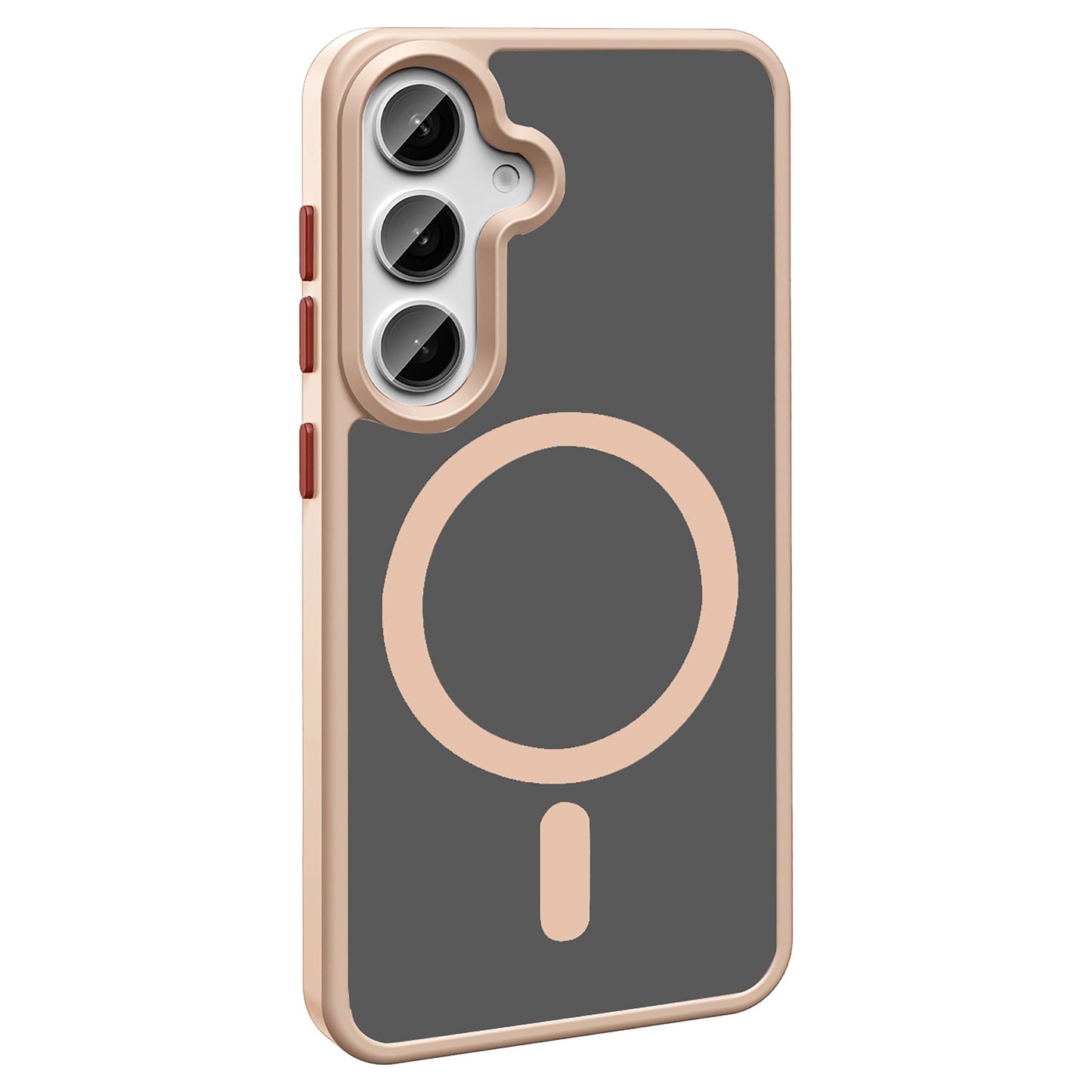 Galaxy S25 Plus Kılıf M-safe Şarj Özellikli Mat Arka Yüzey Zore Sio Kapak Kahverengi