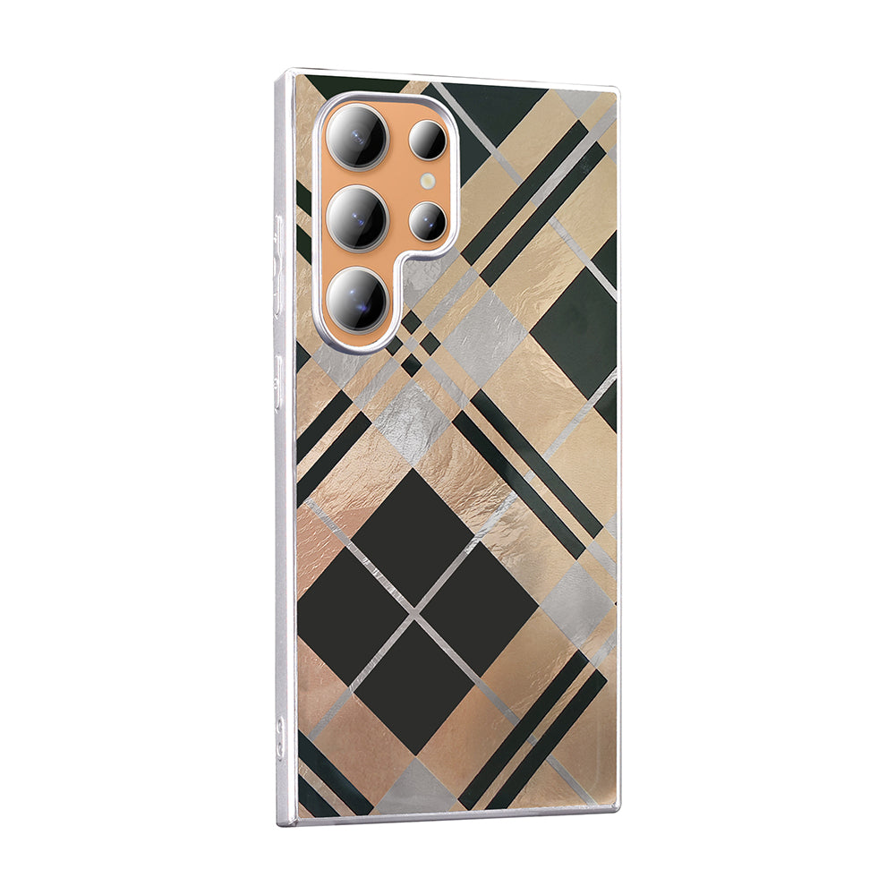 Galaxy S25 Ultra Kılıf Desenli Zore Mep Kapak Gold Leopar