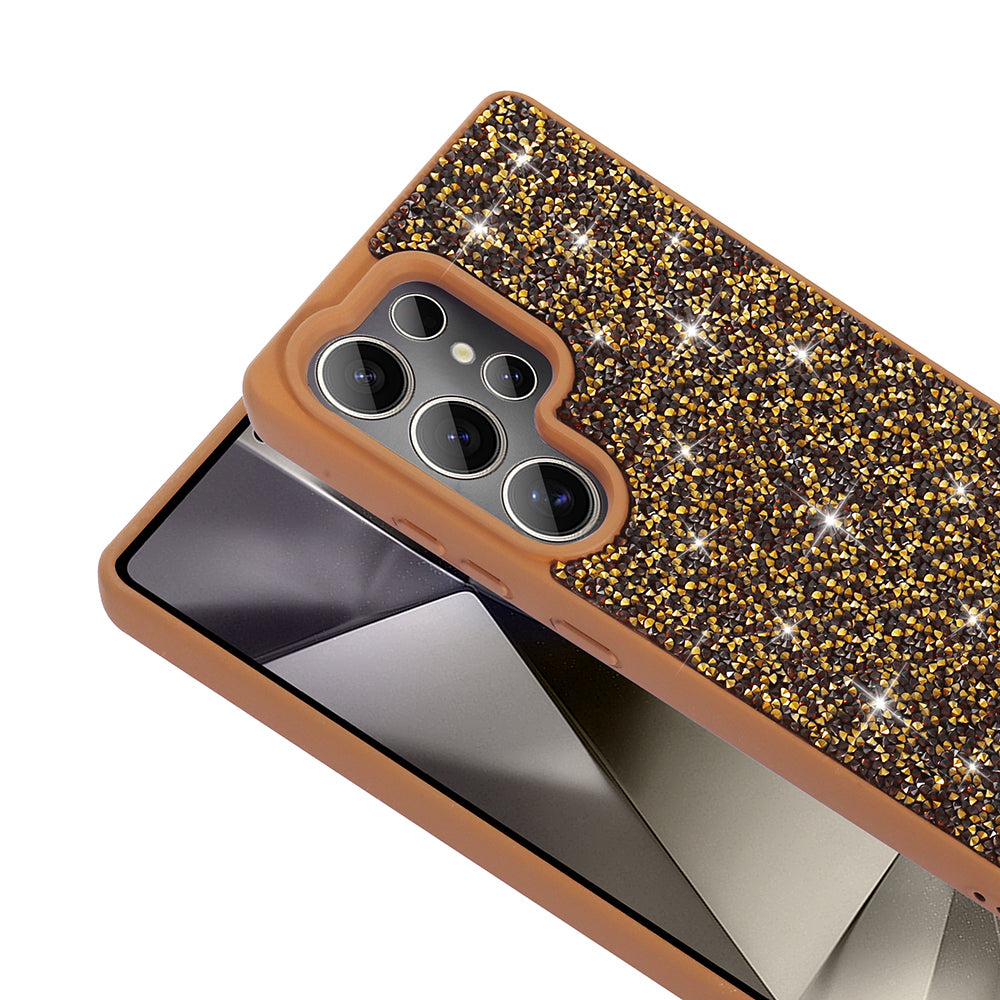 Galaxy S25 Ultra Kılıf Parlak Taşlı Tasarım Zore Pırlanta Kapak Siyah