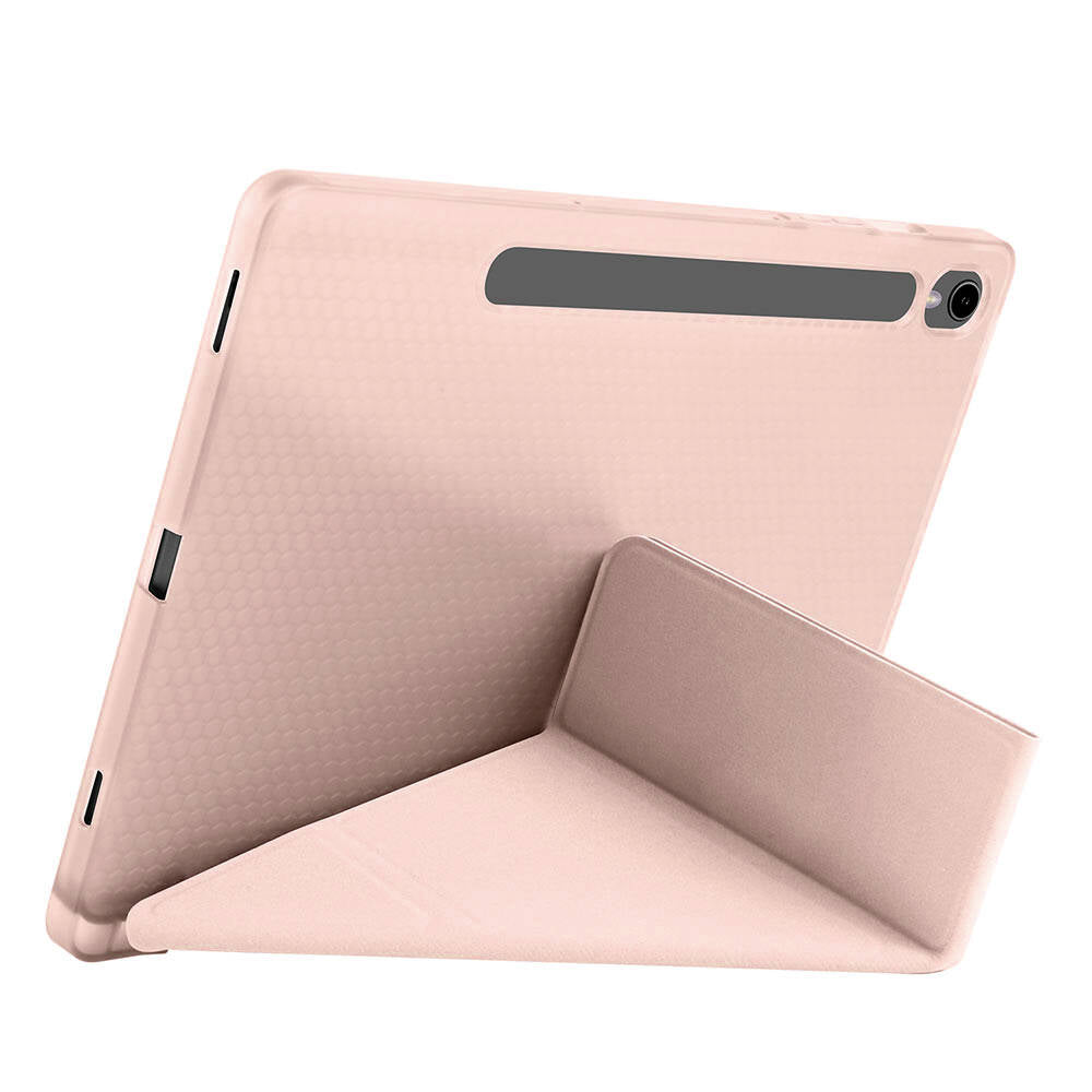 Galaxy Tab S10 FE Kılıf Zore Tri Folding Kalem Bölmeli Standlı Kılıf Mavi