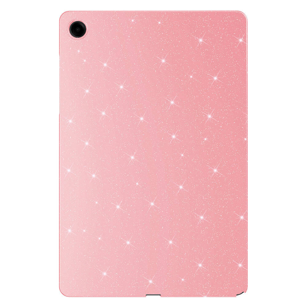 Galaxy Tab S10 FE Simli Parlak Görünümlü Zore Tablet Koton Kılıf Pembe Koyu