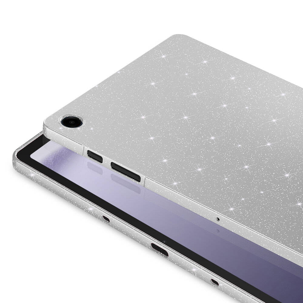 Galaxy Tab S10 FE Simli Parlak Görünümlü Zore Tablet Koton Kılıf Pembe Koyu