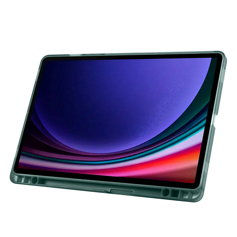 Galaxy Tab S10 Lite Kılıf Zore Tri Folding Kalem Bölmeli Standlı Kılıf Mor