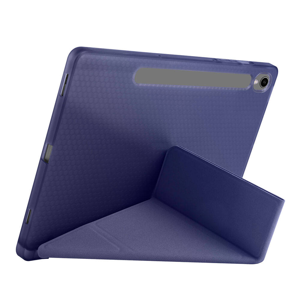 Galaxy Tab S10 Lite Kılıf Zore Tri Folding Kalem Bölmeli Standlı Kılıf Mor
