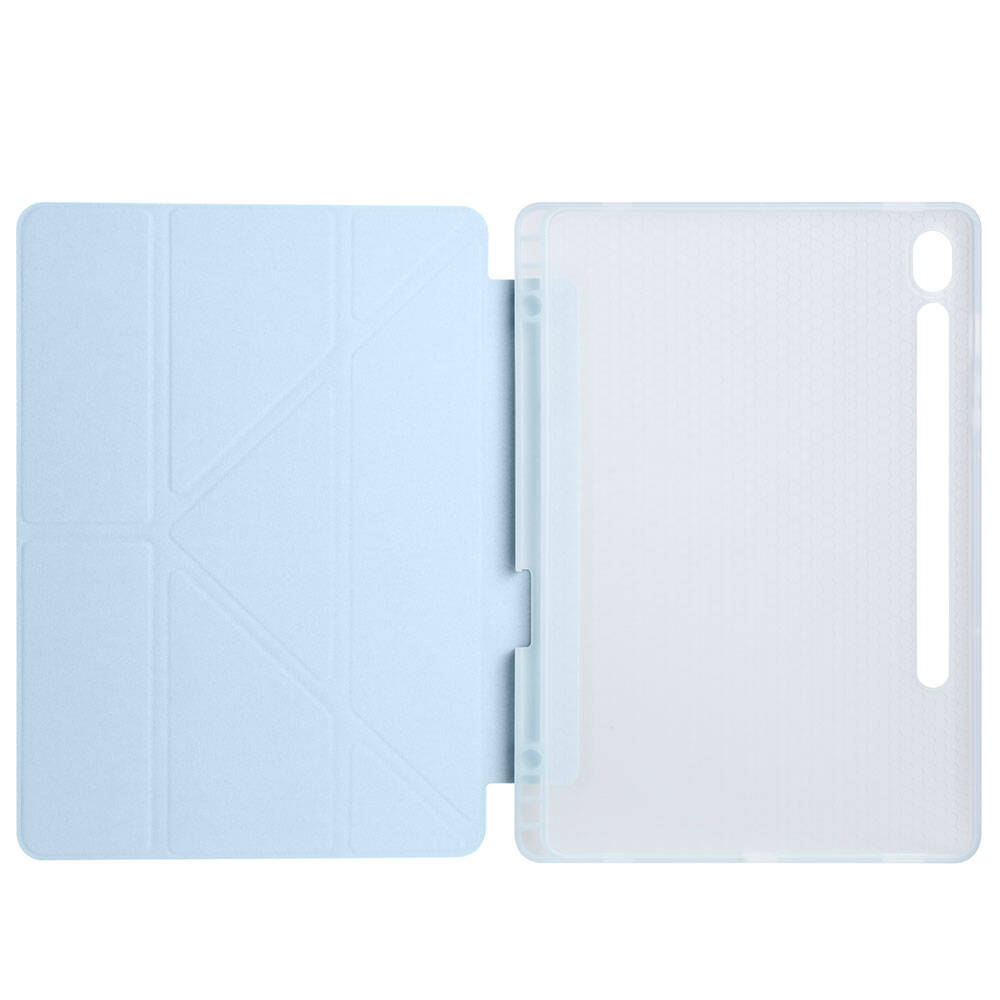 Galaxy Tab S10 Lite Kılıf Zore Tri Folding Kalem Bölmeli Standlı Kılıf Kırmızı