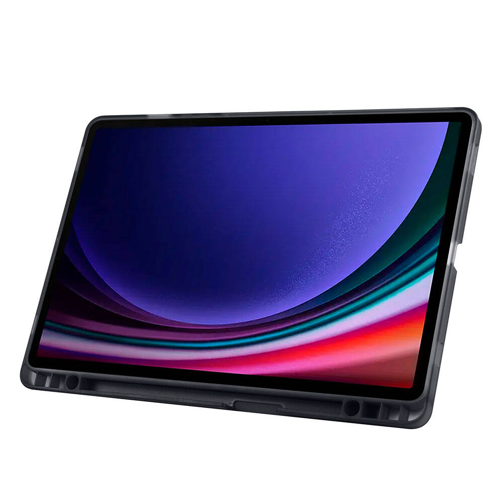 Galaxy Tab S10 Lite Kılıf Zore Tri Folding Kalem Bölmeli Standlı Kılıf Lila